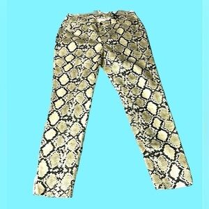 Size 15 Hammer Jeans snake print Straight legged pleather pants